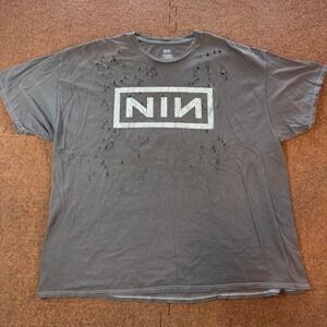 Nine Inch Nails The Fragility v2.0 Tour Shirt Distressed L/XL NIN 2000 Concert